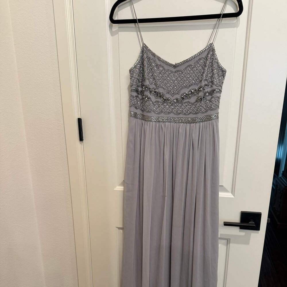 Adrianna Pappell Beaded Dress Like New Size 6 Midi Length
